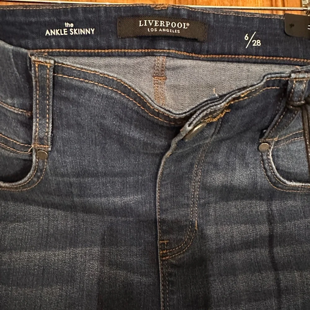 Liverpool Women's Dark Blue Skinny Ankle Jeans - Picture 2 of 3